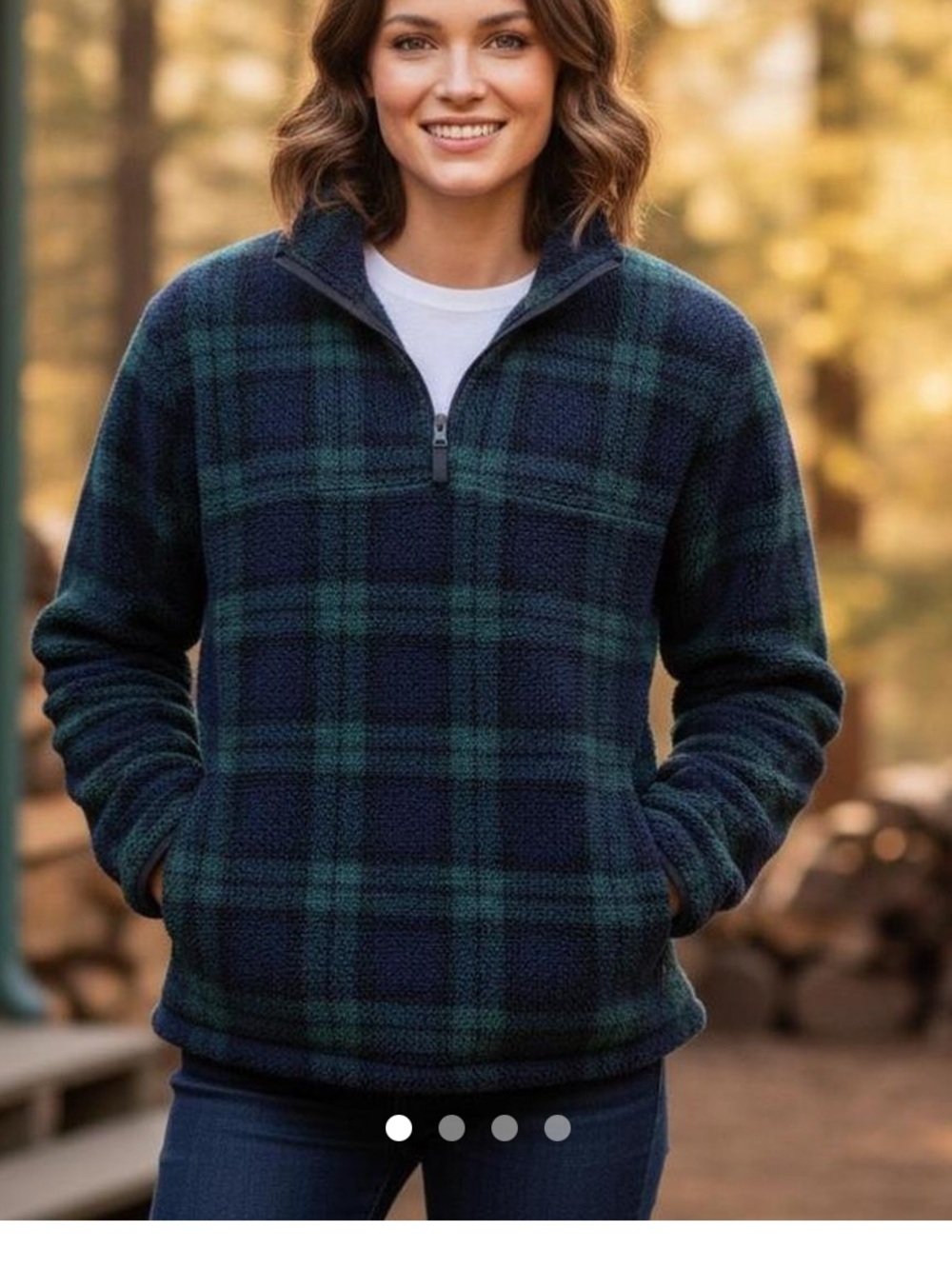 J. crew watch plaid fleece pullover